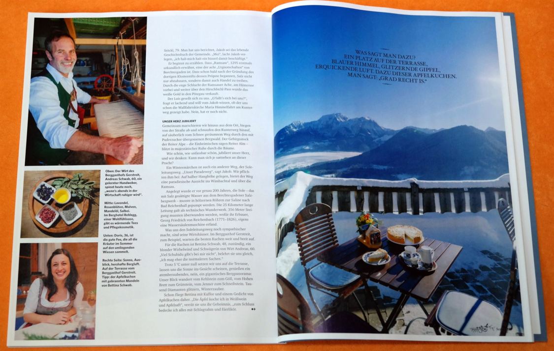 Bberggasthof Gerstreit abgebildet im Servus Magazin 02/2017